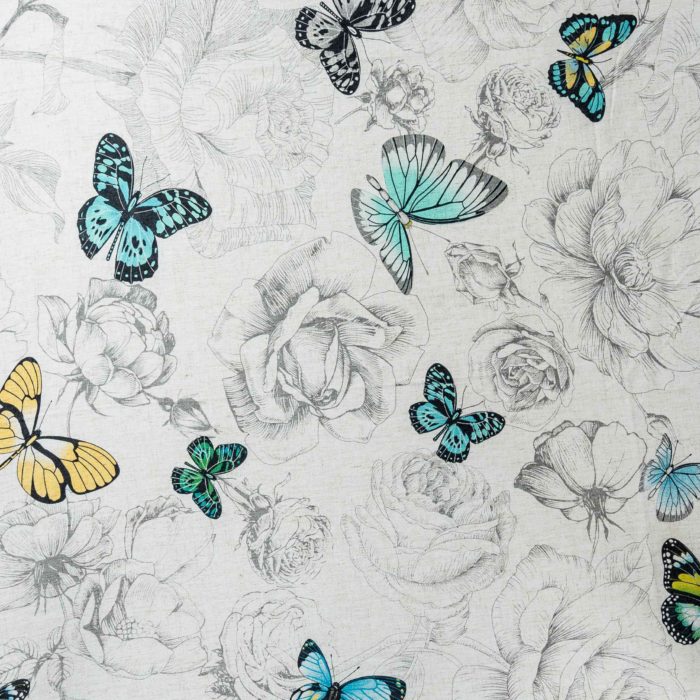 blue butterflies tablecloth