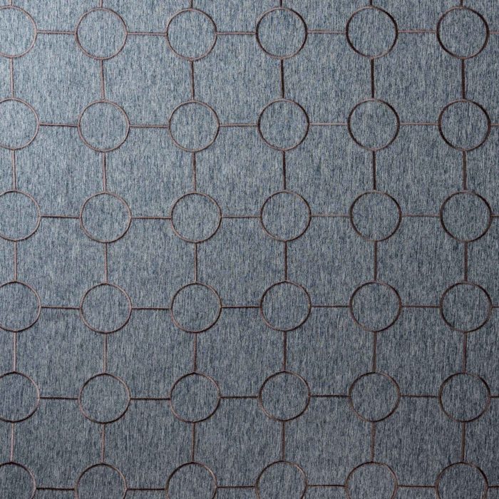Grey Wool Brown Circles Tablecloth Rentals in NJ