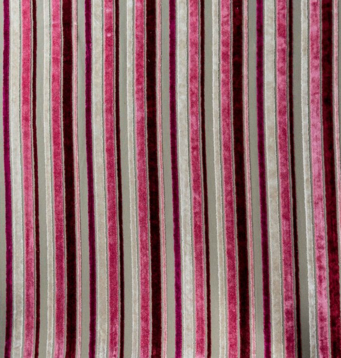 Pink Velvelt Stripes by The Table NJ. Chaya Sarah Thau - Tablecloth and napkin rentals