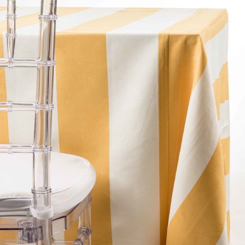 Yellow Suede Stripe Tablecloth party rentals in NJ