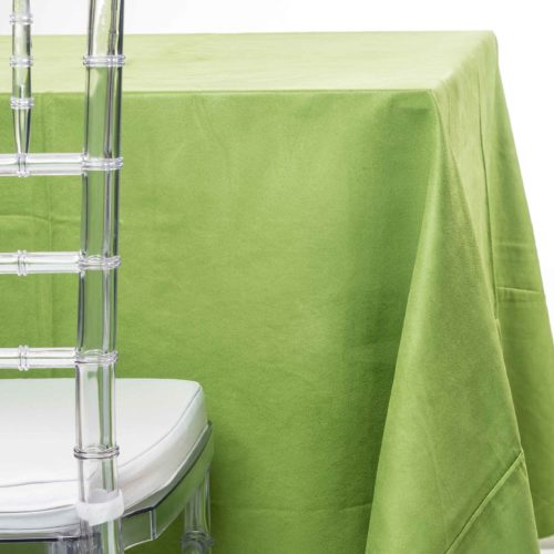 lime green suede tablecloth rentals in New Jersey. For weddings or parties. Tablecloth and napkin rentals by Chaya Sara Thau